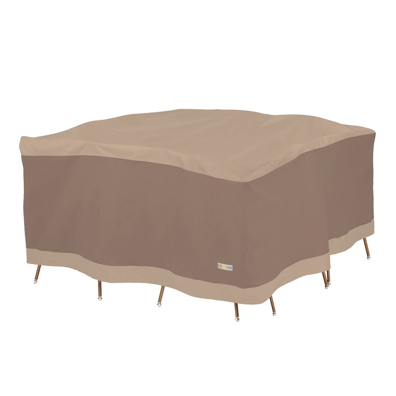 Duck Covers Elegant Waterproof 76 Inch Square Patio Table & Chair Set Cover, Outdoor Table and Chair Cover - Image 1